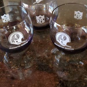 Set of 6 Vintage Redskin smoked Hi Ball glasses
